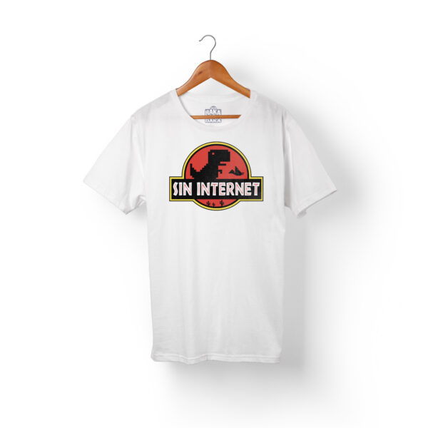 Camiseta Hombre Blanca Sin Internet