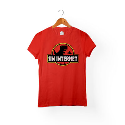 Camiseta mujer rosa sin internet