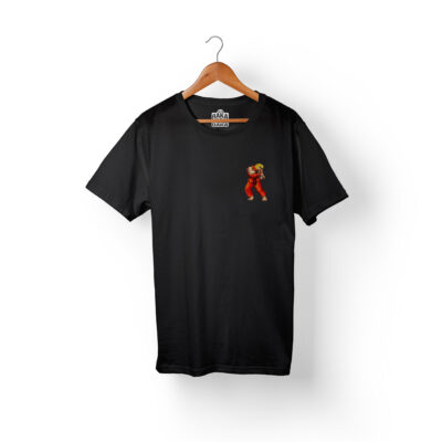 Camiseta Hombre Street Fighter Negra Ken