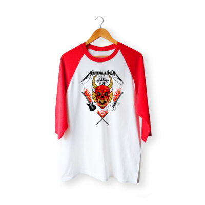 Camiseta unisex hellfire metallica roja