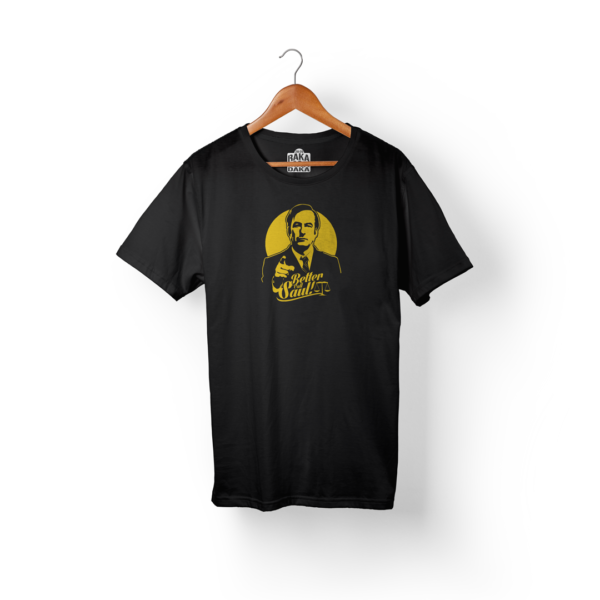 Camiseta Better Call Saul Amarillo Negra Hombre