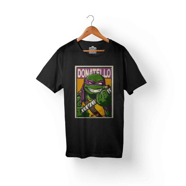 Camiseta Hombre Negra Donatello Tortugas Ninja