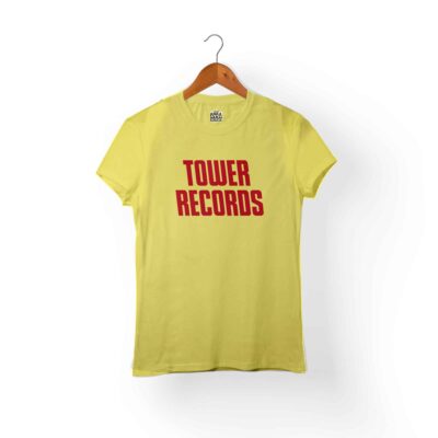 Camiseta Mujer Amarilla Logo Tower Records