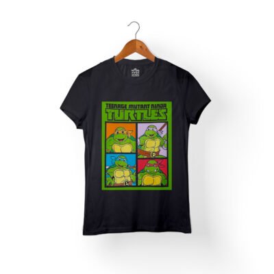 Camiseta Tortugas Ninja Mujer Negra