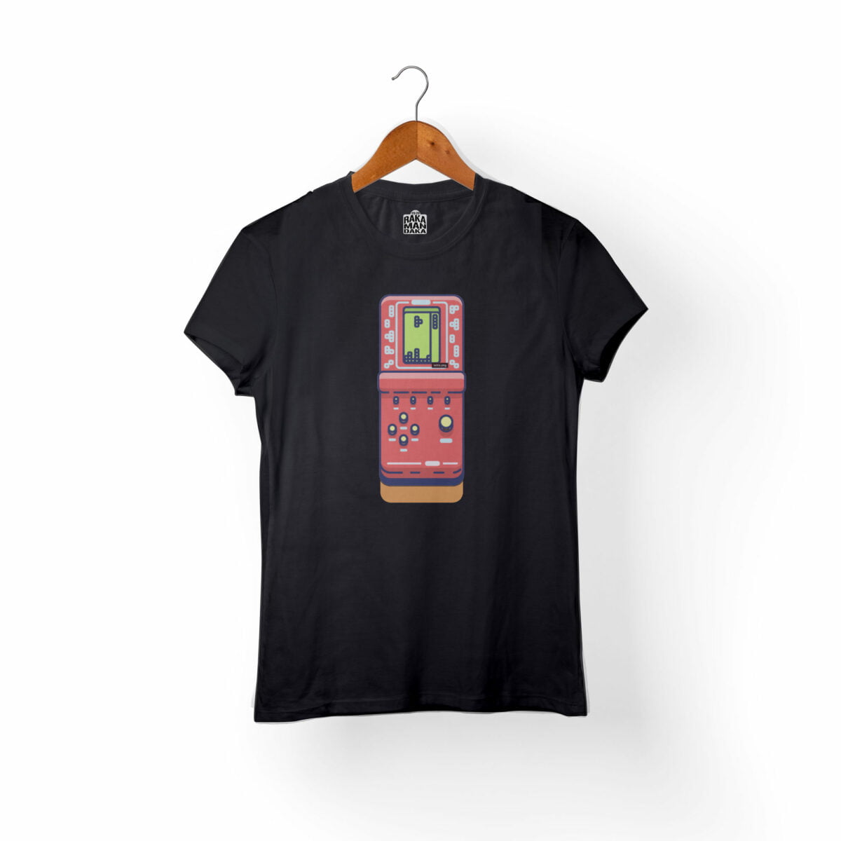 Camiseta mujer Negra tetris