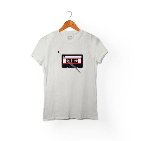 Camiseta Cassette Rewind Mujer