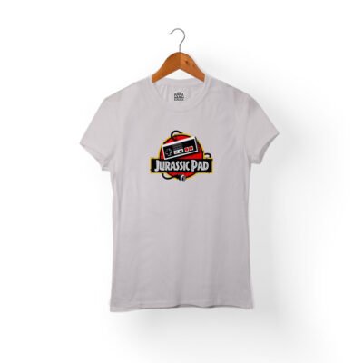 Camiseta Jurassic Pad Mujer Blanca
