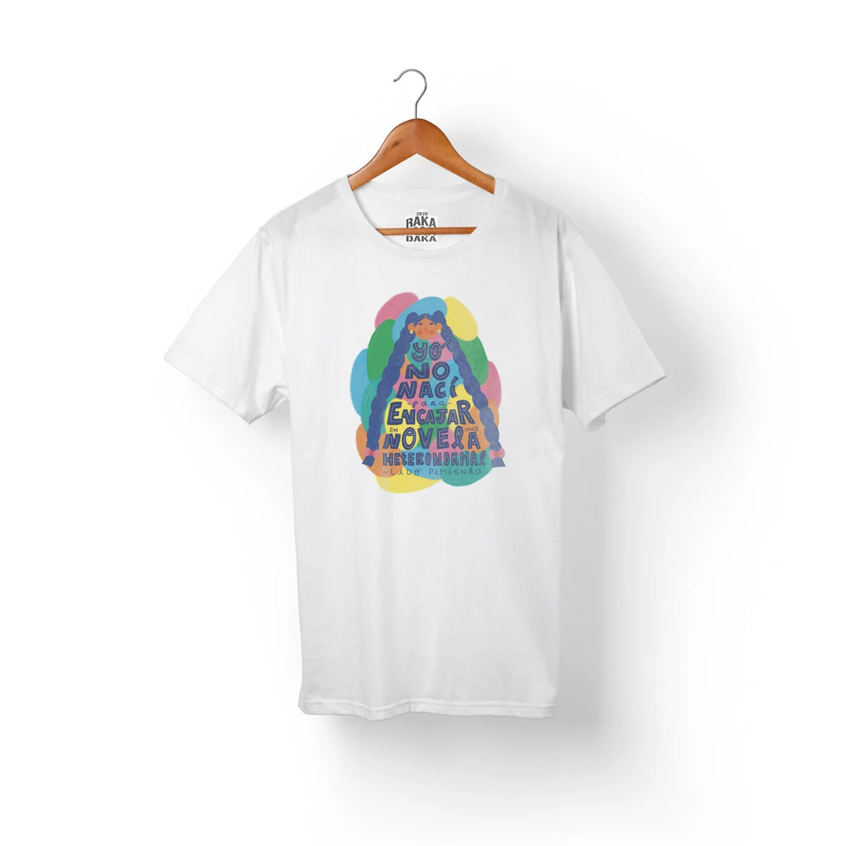 Camiseta Yo No Naci Para Encajar - Color Blanca