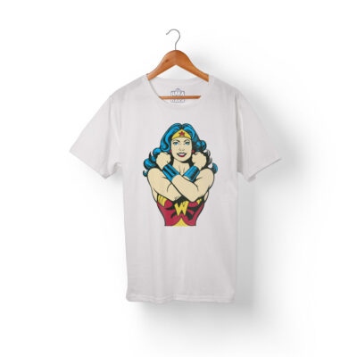 Camiseta Mujer Maravilla blanca unisex