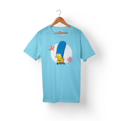 camiseta Marge Simpson Azul Unisex