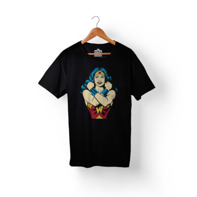 Camiseta Mujer Maravilla Negra Unisex