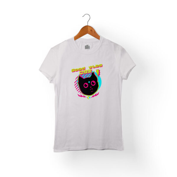 Camiseta gato Good Vibes